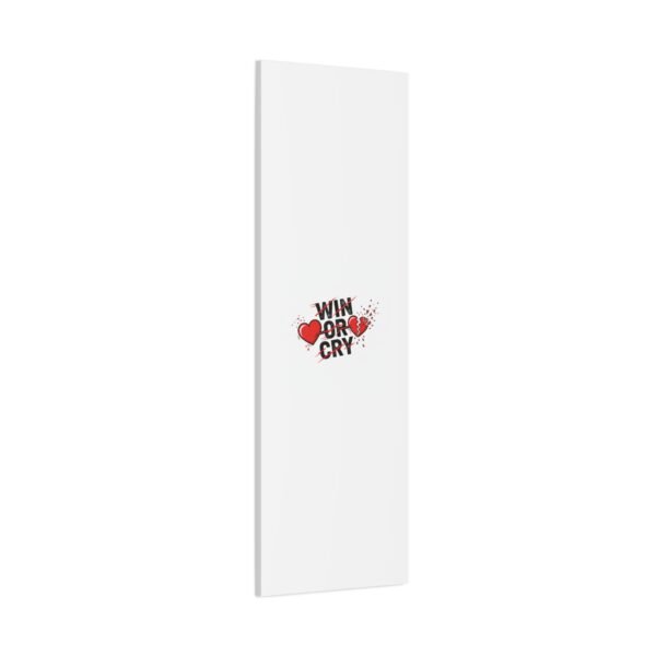 Win or Cry Heartbeat Graphic Canvas | Sports Fan Emotional Rollercoaster