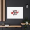 Win or Cry Heartbeat Graphic Canvas | Sports Fan Emotional Rollercoaster