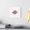 Win or Cry Heartbeat Graphic Canvas | Sports Fan Emotional Rollercoaster