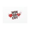 Win or Cry Heartbeat Graphic Canvas | Sports Fan Emotional Rollercoaster