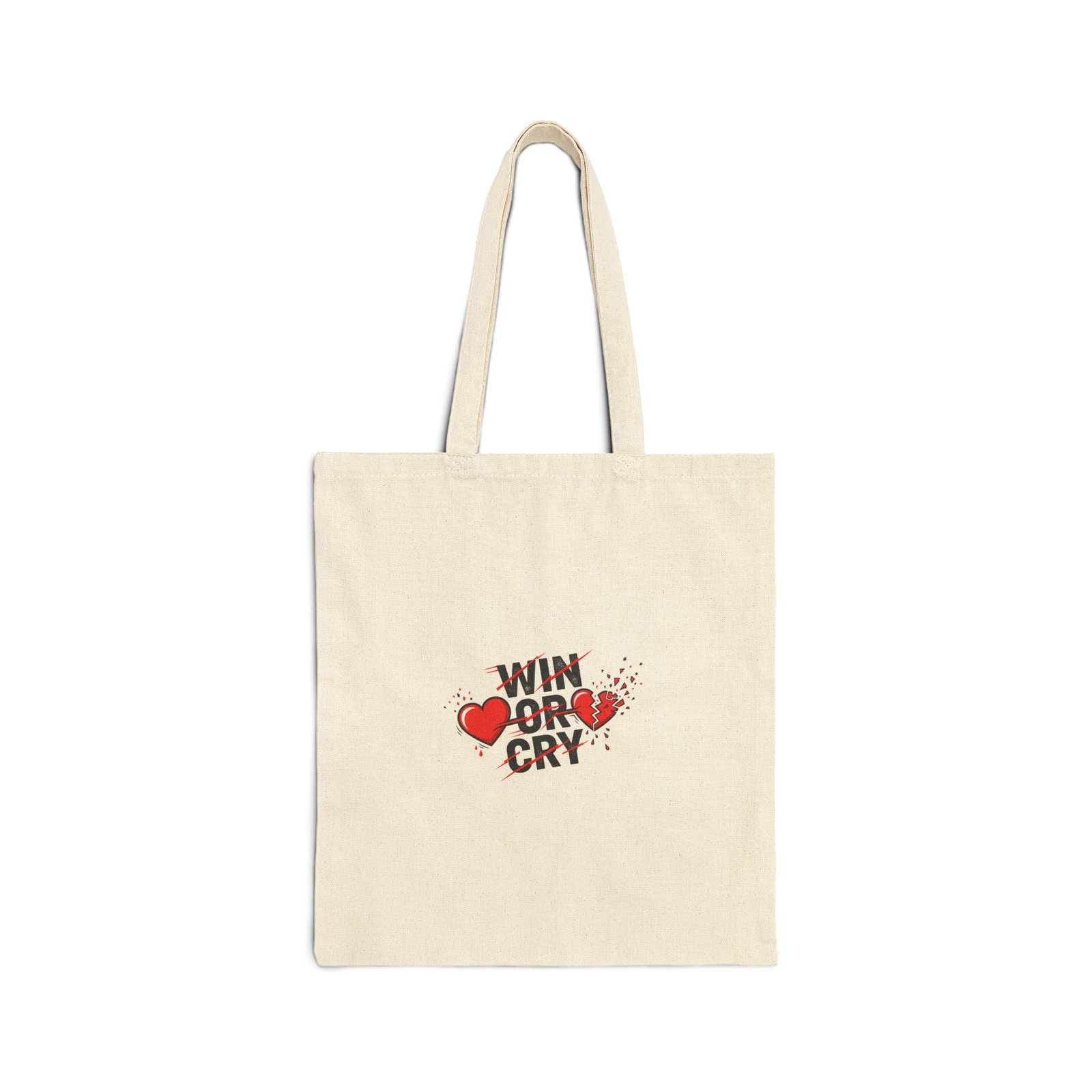Win or Cry Tote Bag | Sports Fan Emotional Rollercoaster, Game Day Neutral Fan Gear