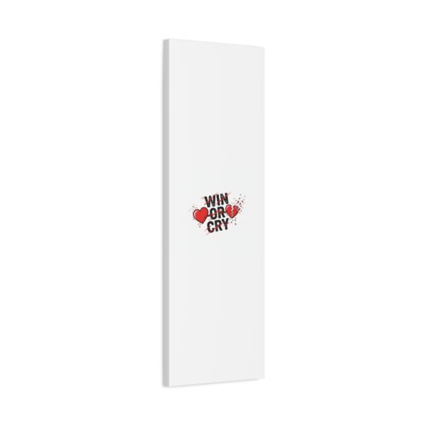 Win or Cry Heartbeat Graphic Canvas | Sports Fan Emotional Rollercoaster