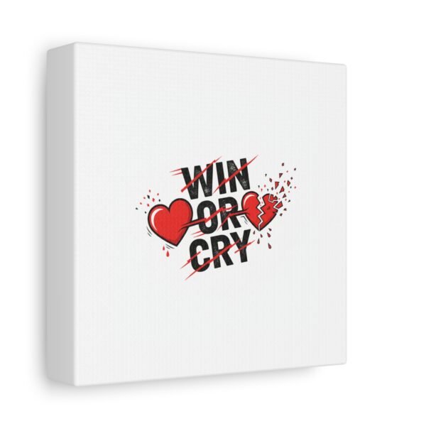 Win or Cry Heartbeat Graphic Canvas | Sports Fan Emotional Rollercoaster