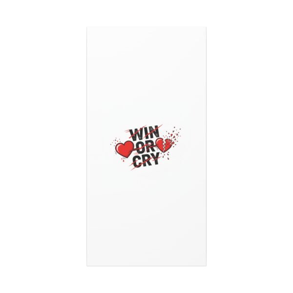 Win or Cry Heartbeat Graphic Canvas | Sports Fan Emotional Rollercoaster