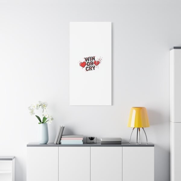 Win or Cry Heartbeat Graphic Canvas | Sports Fan Emotional Rollercoaster