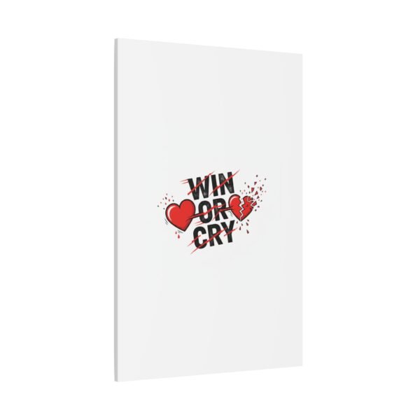 Win or Cry Heartbeat Graphic Canvas | Sports Fan Emotional Rollercoaster