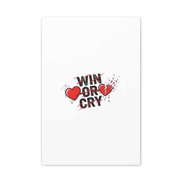 Win or Cry Heartbeat Graphic Canvas | Sports Fan Emotional Rollercoaster