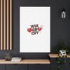 Win or Cry Heartbeat Graphic Canvas | Sports Fan Emotional Rollercoaster