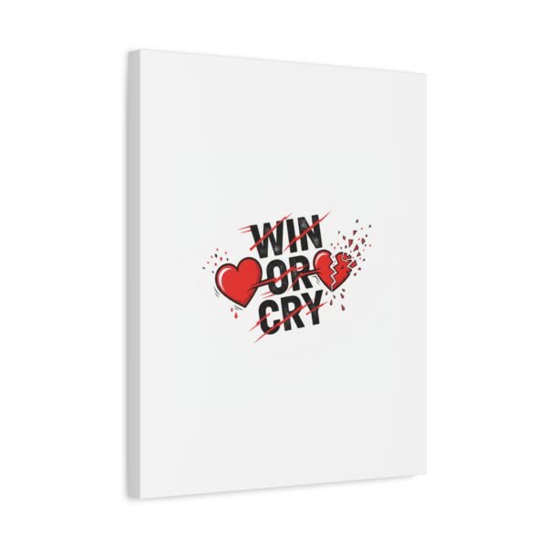 Win or Cry Heartbeat Graphic Canvas | Sports Fan Emotional Rollercoaster