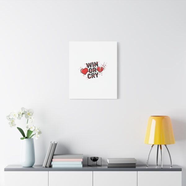 Win or Cry Heartbeat Graphic Canvas | Sports Fan Emotional Rollercoaster