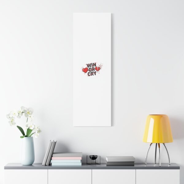 Win or Cry Heartbeat Graphic Canvas | Sports Fan Emotional Rollercoaster