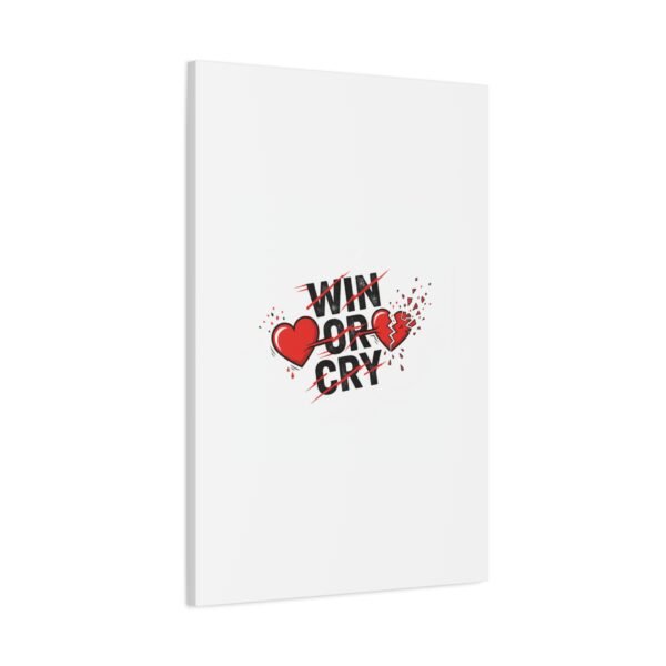 Win or Cry Heartbeat Graphic Canvas | Sports Fan Emotional Rollercoaster