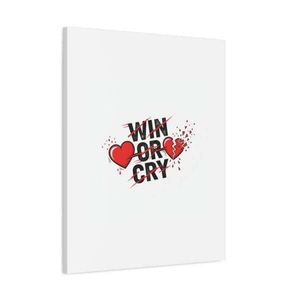 Win or Cry Heartbeat Graphic Canvas | Sports Fan Emotional Rollercoaster