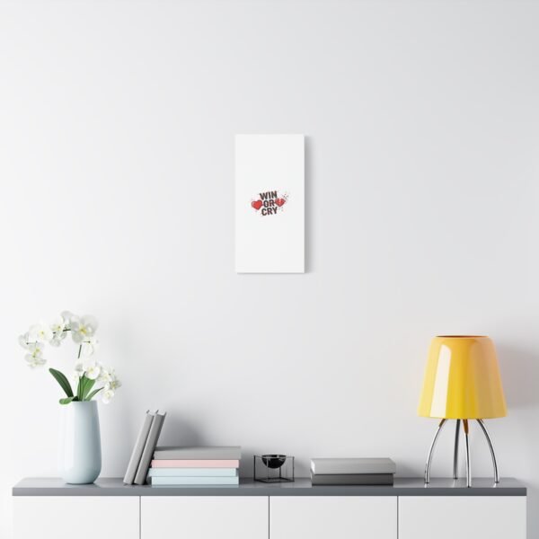 Win or Cry Heartbeat Graphic Canvas | Sports Fan Emotional Rollercoaster