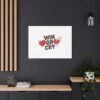 Win or Cry Heartbeat Graphic Canvas | Sports Fan Emotional Rollercoaster