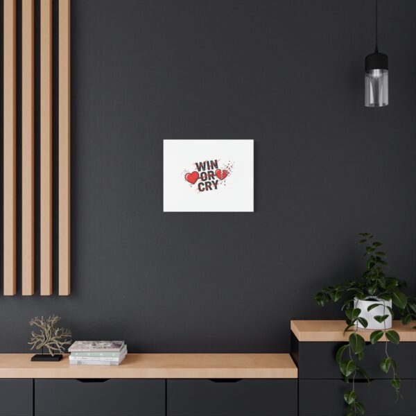 Win or Cry Heartbeat Graphic Canvas | Sports Fan Emotional Rollercoaster