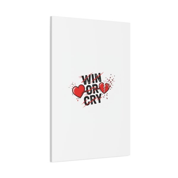 Win or Cry Heartbeat Graphic Canvas | Sports Fan Emotional Rollercoaster
