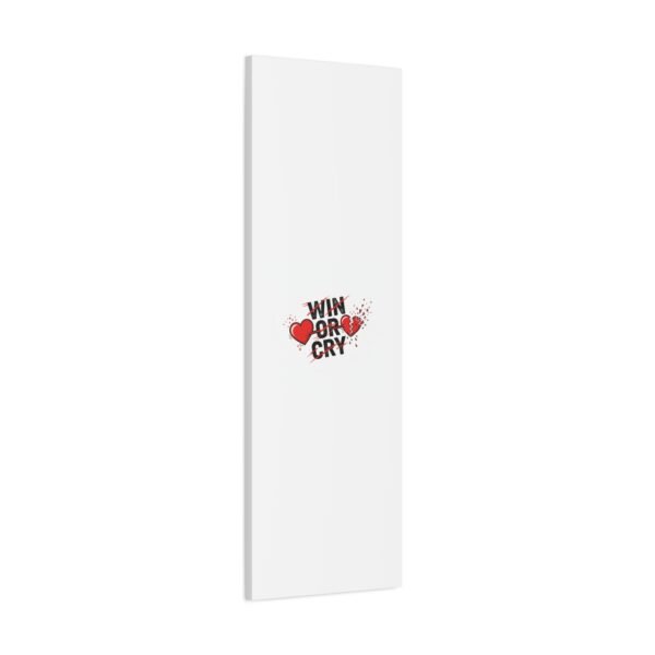 Win or Cry Heartbeat Graphic Canvas | Sports Fan Emotional Rollercoaster
