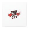 Win or Cry Heartbeat Graphic Canvas | Sports Fan Emotional Rollercoaster