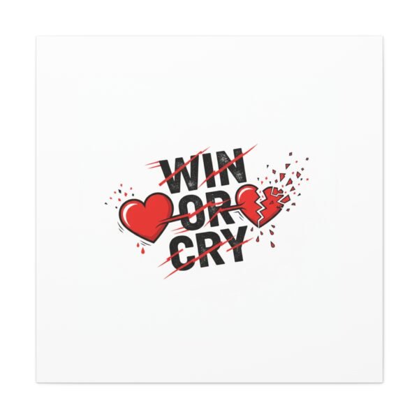 Win or Cry Heartbeat Graphic Canvas | Sports Fan Emotional Rollercoaster