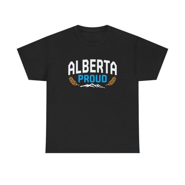 Alberta Proud T‑Shirt — Canadian Mountain & Wheat Logo Tee