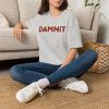 Damnit T Shirt – Funny Retro Script Casual Tee | 100% Cotton