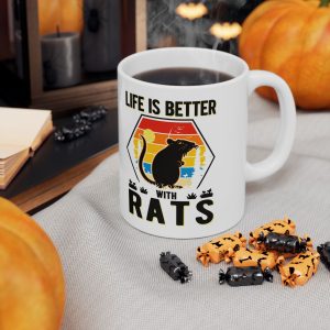 Life Is Better With Rats Mug – Ceramic Coffee Cup (11oz & 15oz)