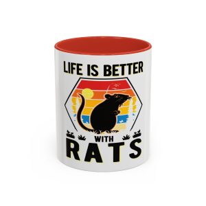 Life Is Better With Rats Coffee Mug — Cute Rat Lover Gift (11/15oz)