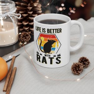 Life Is Better With Rats Mug – Ceramic Coffee Cup (11oz & 15oz)