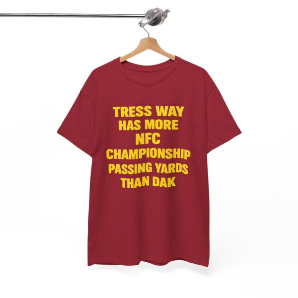 Tress Way has more NFC Championship passing yards than Dak shirt