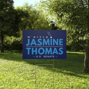 Jasmine Thomas U.S. Senate Yard Sign | Weatherproof Lawn Sign