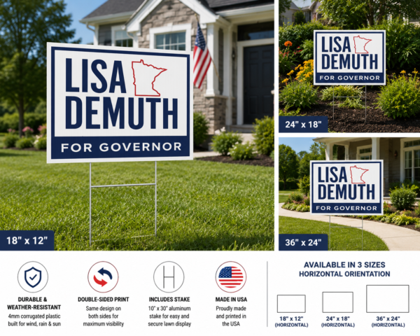 Lisa DeMuth for Governor Yard Sign | Political Yard Sign