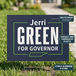 Jerri Green Yard Sign – Jerri Green for Governor Lawn Sign