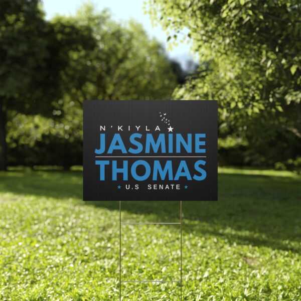 Jasmine Thomas U.S. Senate Yard Sign | Weatherproof Lawn Sign