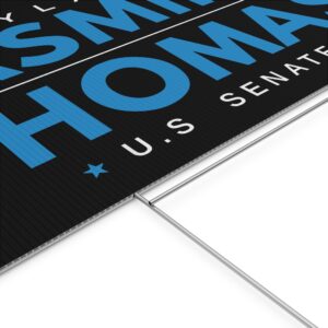 Jasmine Thomas U.S. Senate Yard Sign | Weatherproof Lawn Sign
