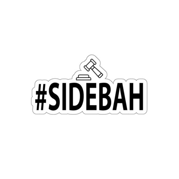 SideBah Sticker – Funny Lawyer "Sidebar" Accent Vinyl Decal