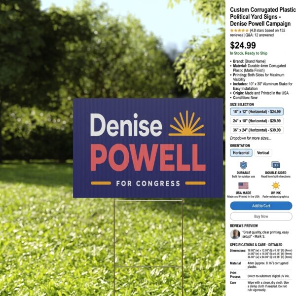 Denise Powell Yard Sign
