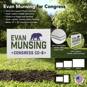 Evan Munsing Yard Sign | Official Evan Munsing Congress CO-8 Lawn Sign