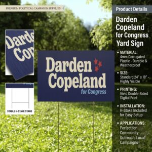 Darden Copeland Yard Sign – Double-Sided Lawn Sign for Congress