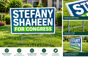 Stefany Shaheen Yard Sign | Durable USA-Made Lawn Sign