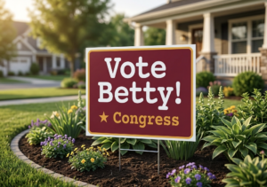 Vote Betty Yard Sign – Vote Betty Congress Lawn Sign