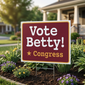 Vote Betty Yard Sign