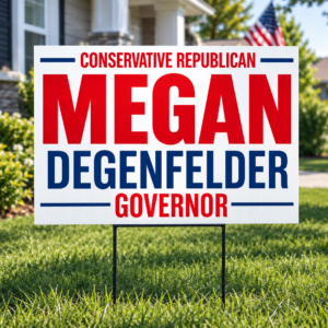 Megan Degenfelder Yard Sign | For Governor Lawn Sign