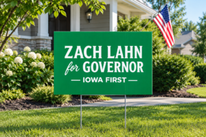 Zach Lahn For Governor Yard Sign | 24" x 18" Lawn Sign