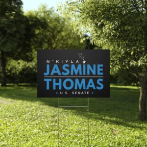 Jasmine Thomas U.S. Senate Yard Sign | Weatherproof Lawn Sign