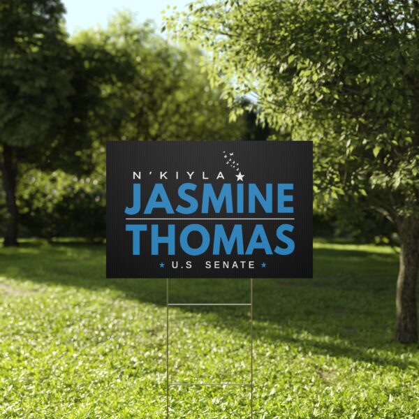 Jasmine Thomas U.S. Senate Yard Sign | Weatherproof Lawn Sign