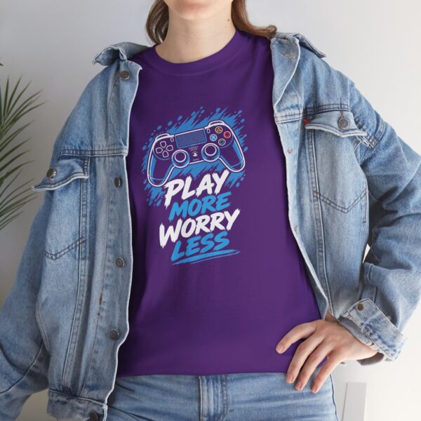 Play More Worry Less Gamer T Shirt