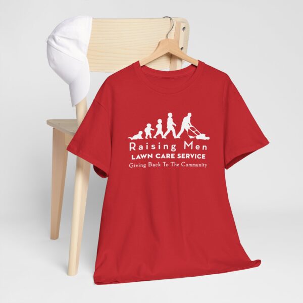 Raising Men Lawn Care Service T Shirt – Community Lawn Care Tee