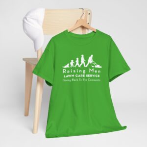 Raising Men Lawn Care Service T Shirt – Community Lawn Care Tee