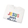 Jesus Over Pride Sweatshirt – White Faith-Inspired Crewneck